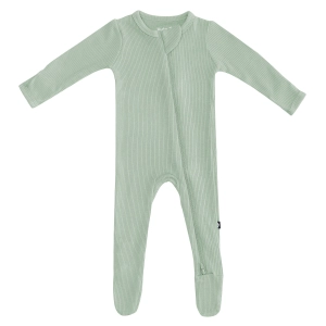 Ribbed Footie - Thyme