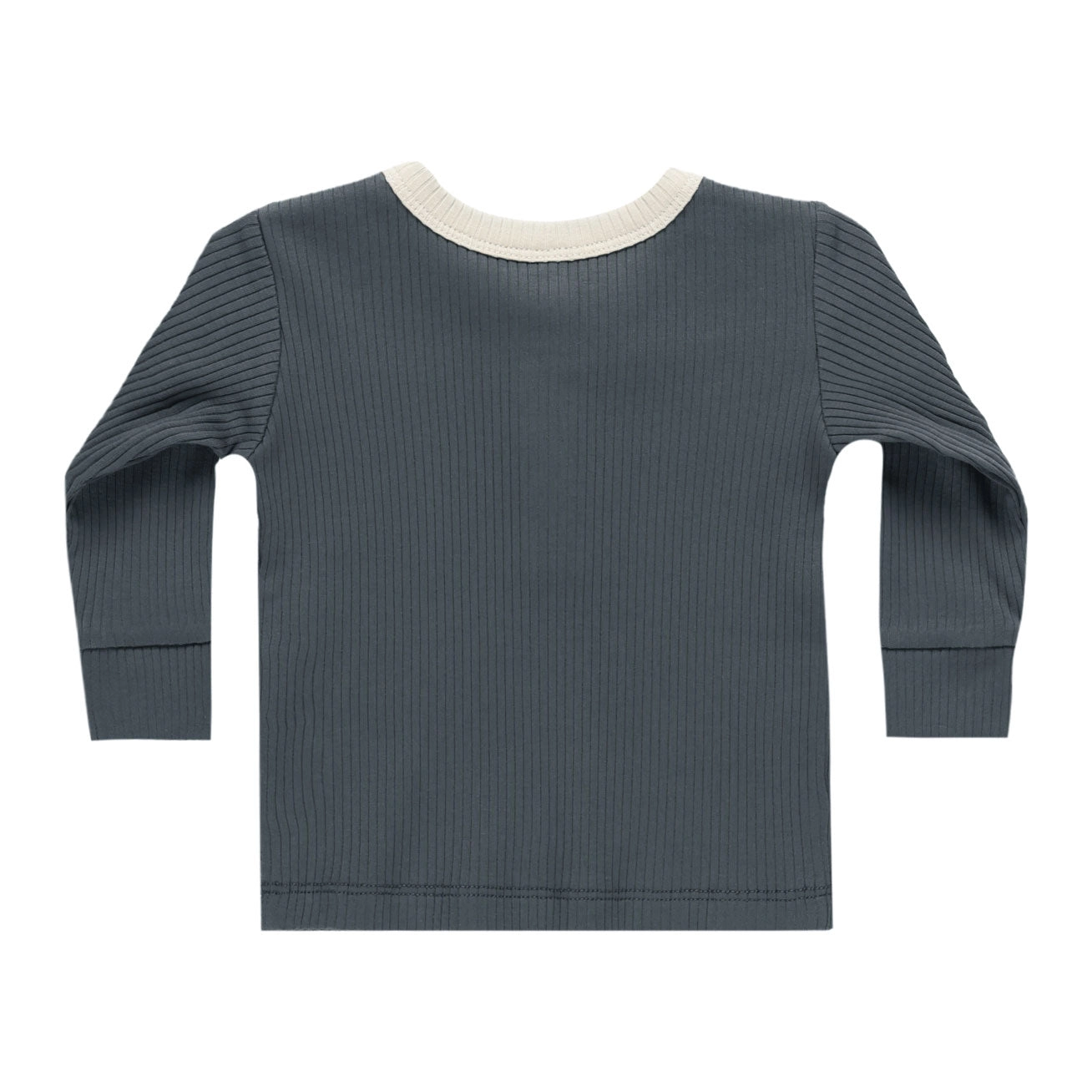 Ribbed Henley - Indigo - FINAL SALE