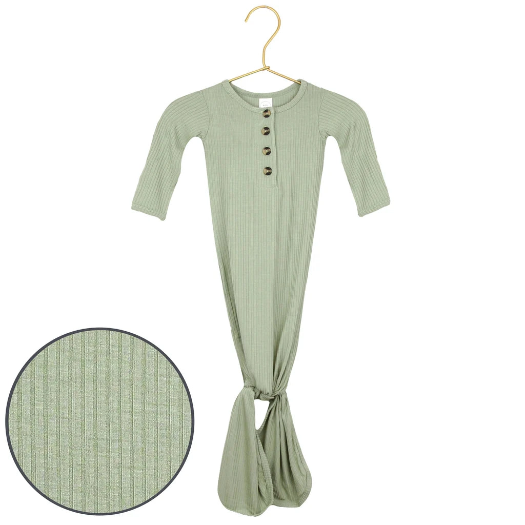Ribbed Knotted Gown - NB-3M