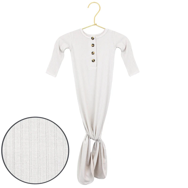 Ribbed Knotted Gown - NB-3M