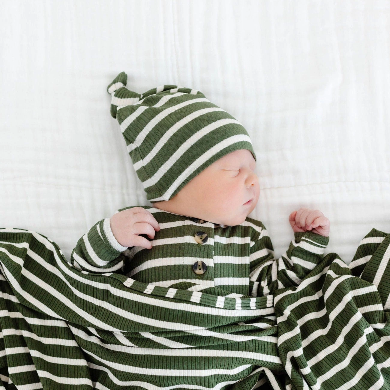 Ribbed Knotted Gown - NB-3M