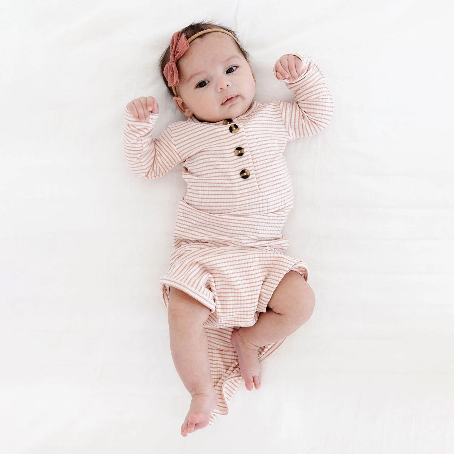 Ribbed Knotted Gown - NB-3M