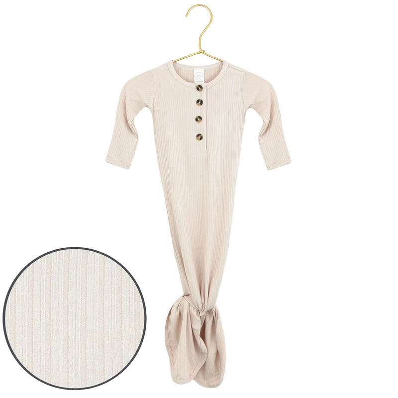 Ribbed Knotted Gown - NB-3M