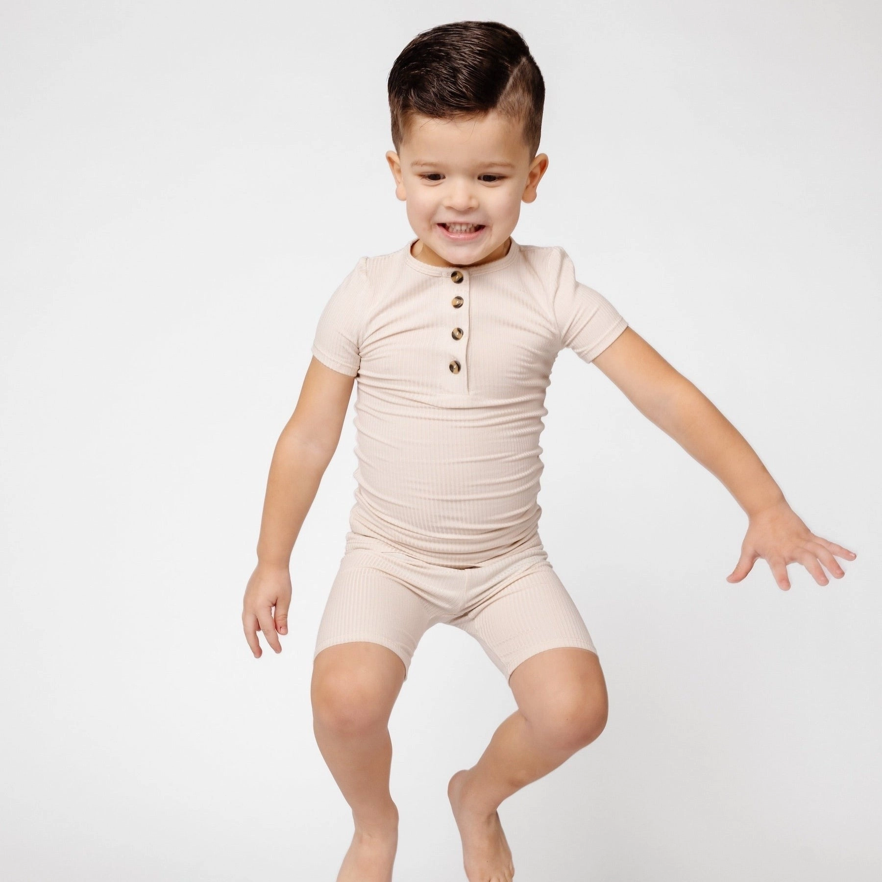 Ribbed Shortie Set - Cove