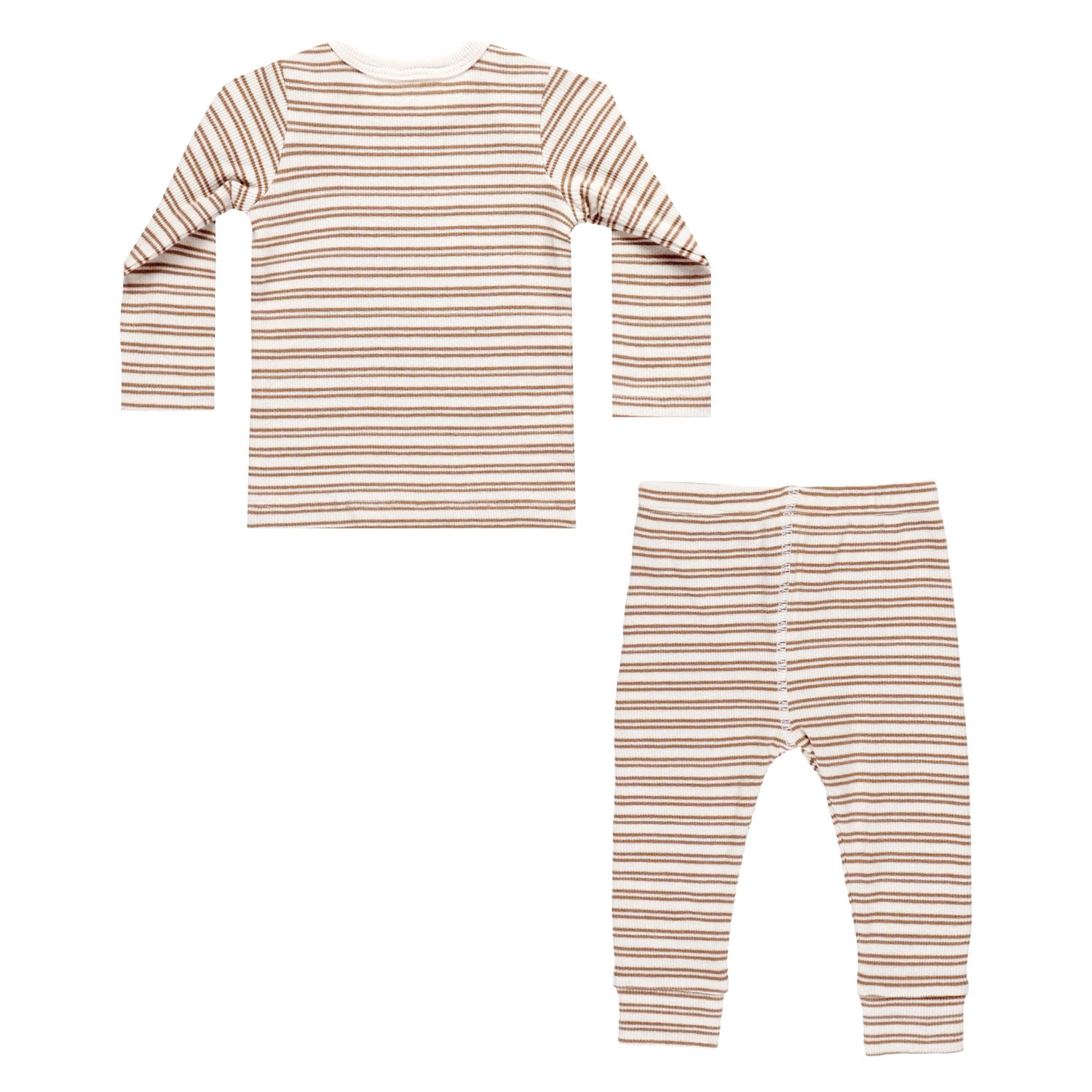 Ribbed Tee   Legging Set - Golden Stripe - FINAL SALE