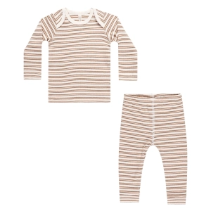 Ribbed Tee   Legging Set - Golden Stripe - FINAL SALE