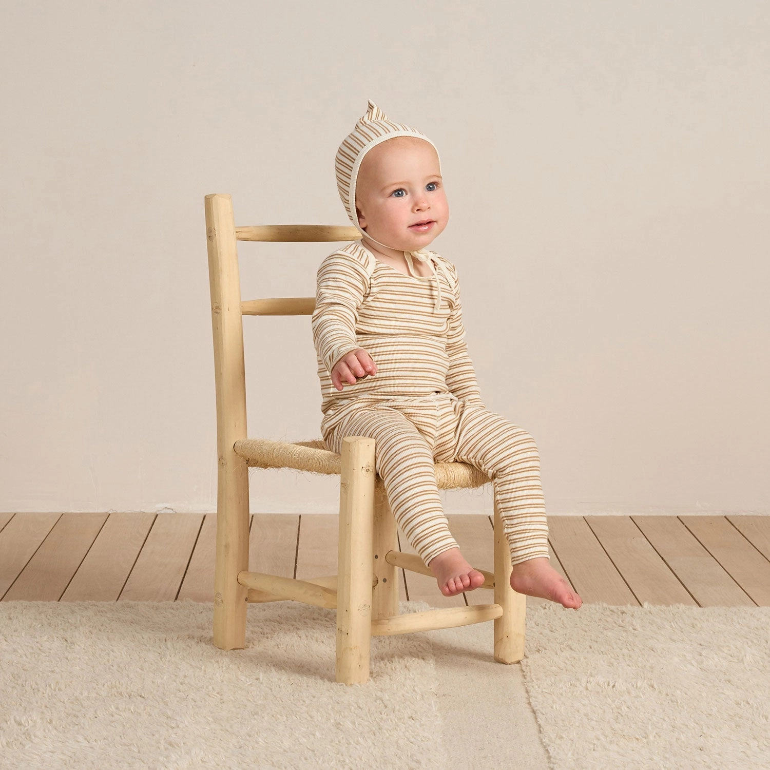 Ribbed Tee   Legging Set - Golden Stripe - FINAL SALE
