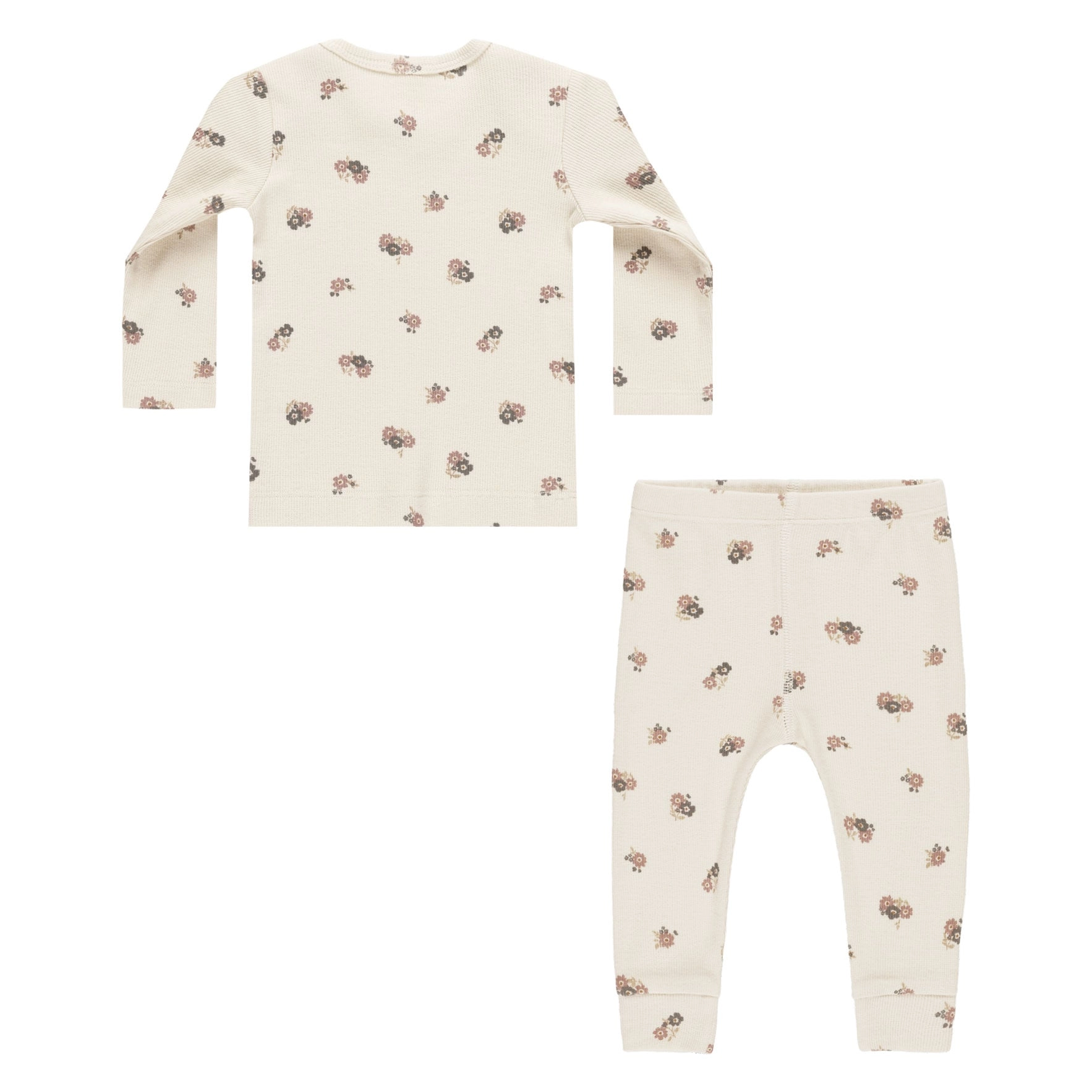 Ribbed Tee   Legging Set - Wild Flowers - Natural - FINAL SALE