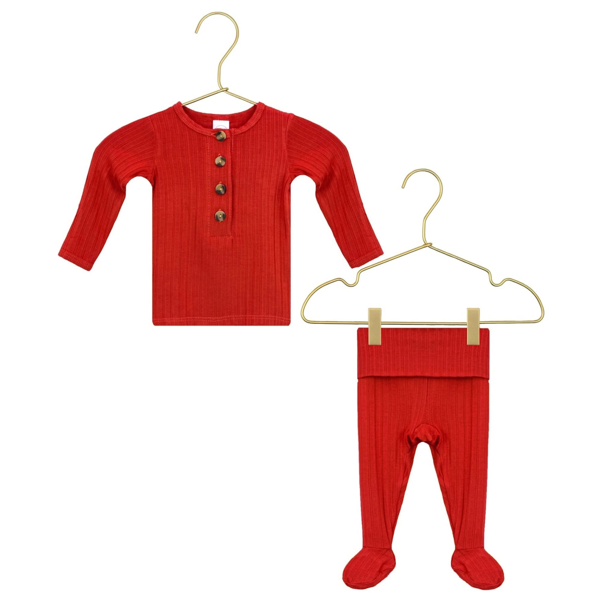 Ribbed Top and Bottoms - Sterling