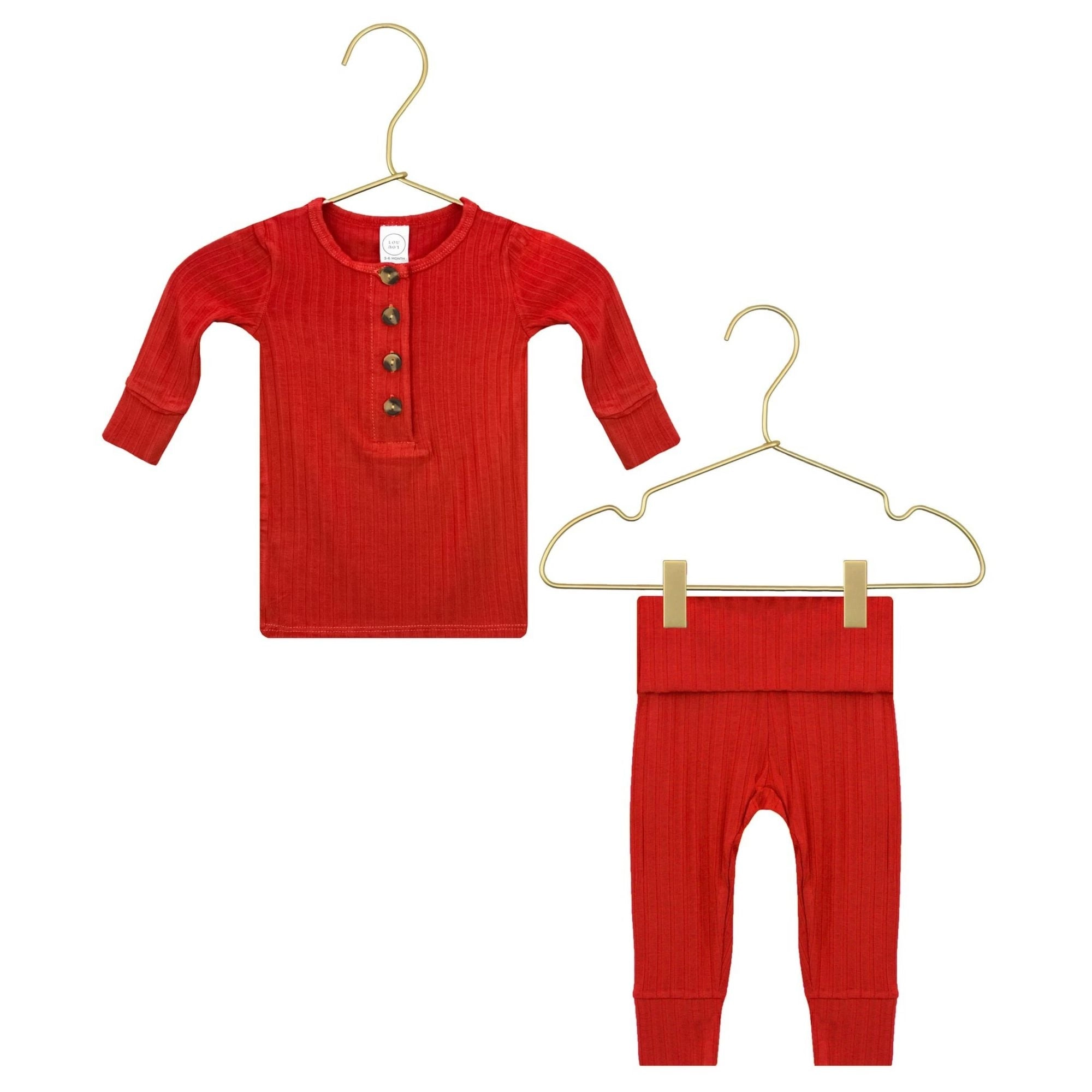 Ribbed Top and Bottoms - Sterling