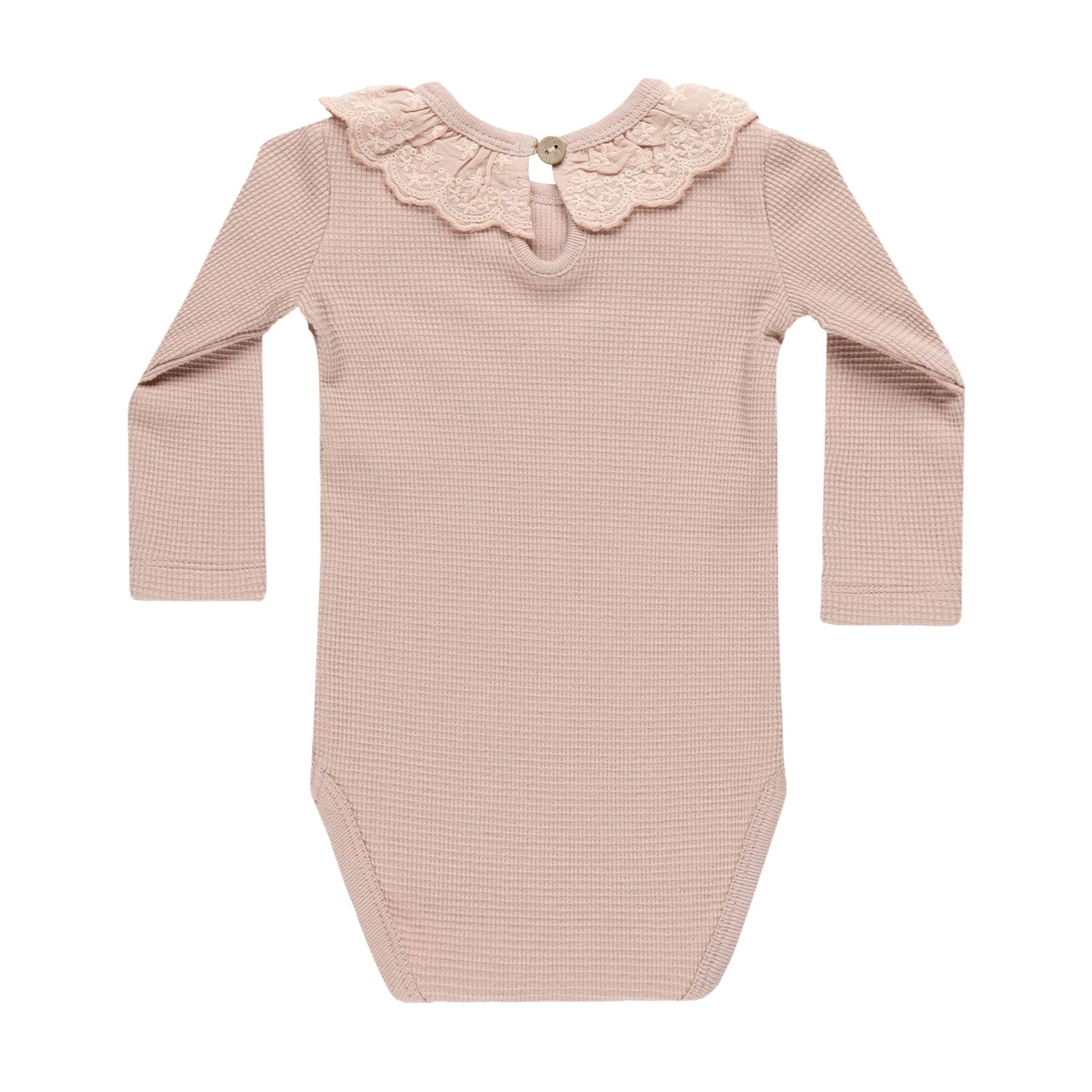 Ruffle Collar Bodysuit - Blush - FINAL SALE