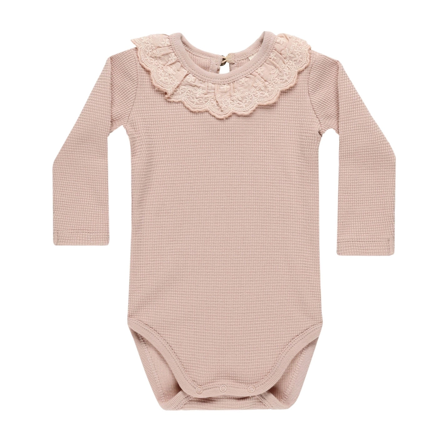 Ruffle Collar Bodysuit - Blush - FINAL SALE