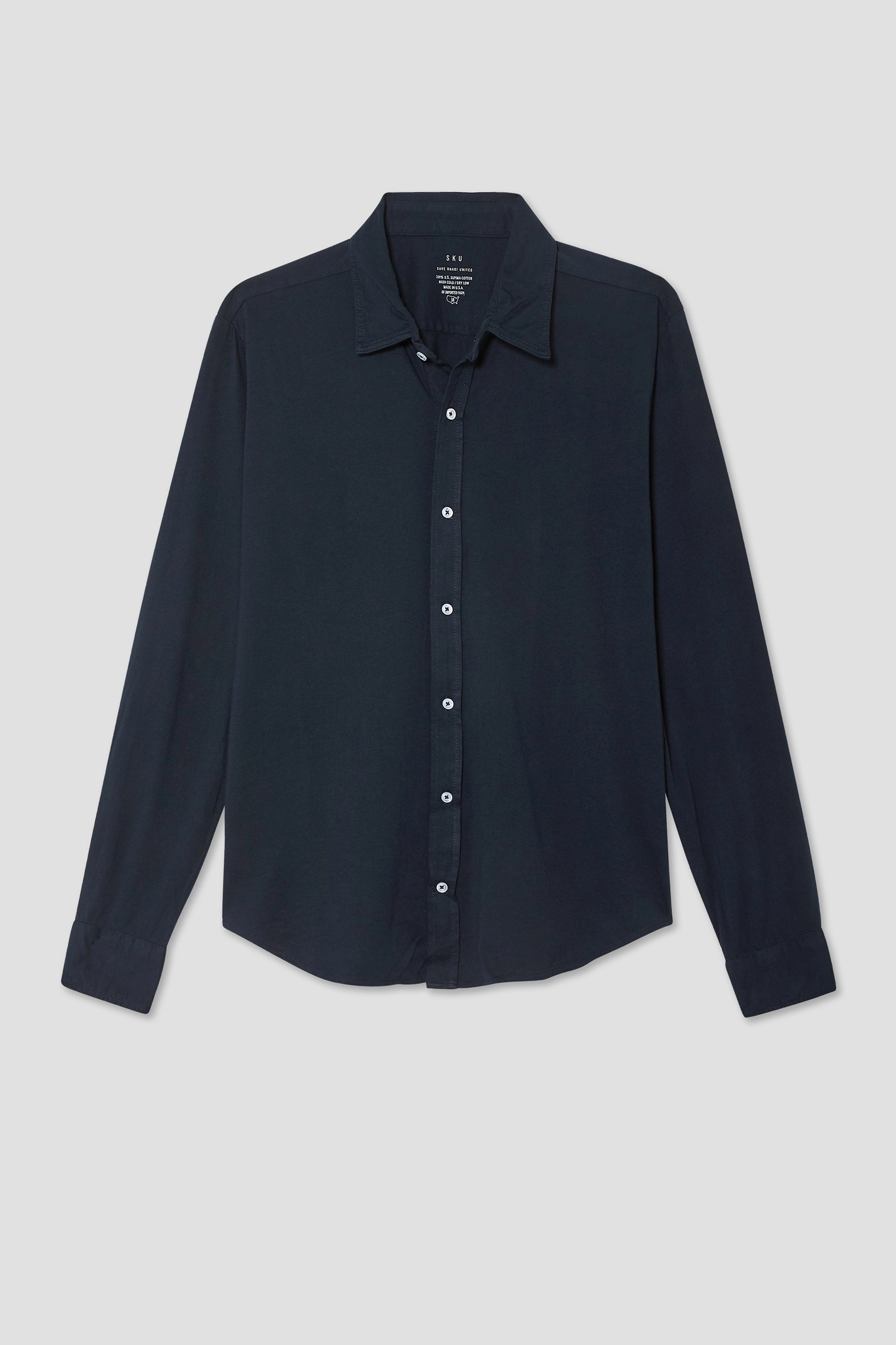Save Khaki Long Sleeve Supima Jersey Easy Shirt