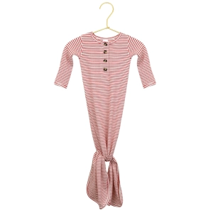 Seasonal Ribbed Knotted Gown - NB-3M