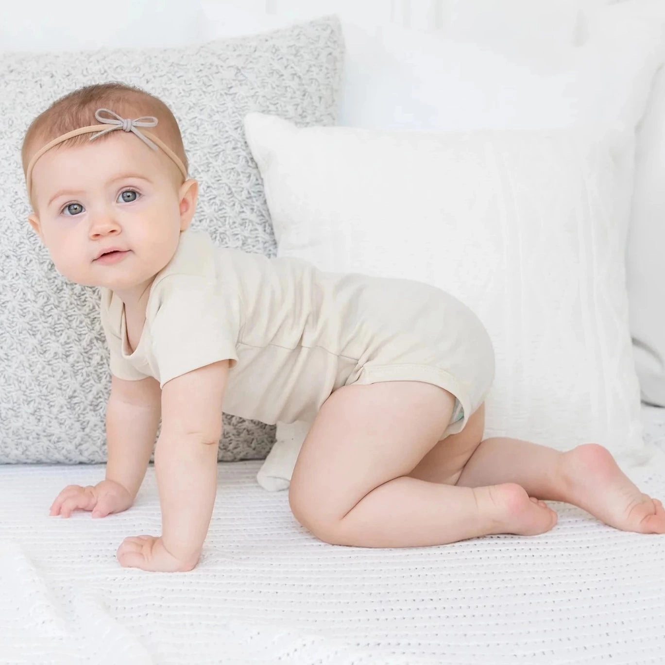 Short Sleeve Classic Bodysuit - Natural