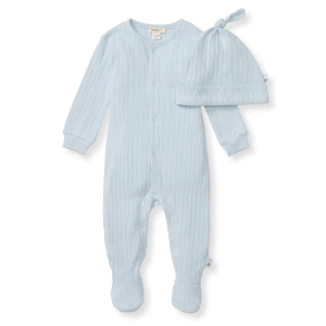 Sweet Rib Jumpsuit Set - Ocean