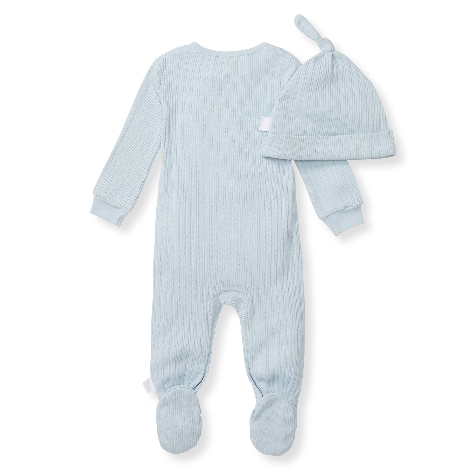 Sweet Rib Jumpsuit Set - Ocean