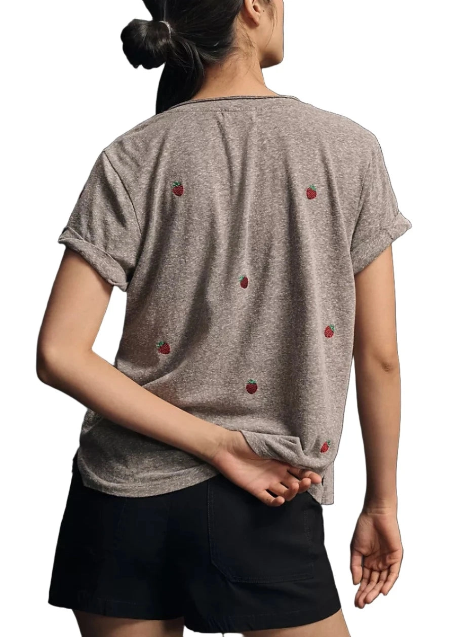 TLA  V-Neck Tee Shirt with Pocket and Plus