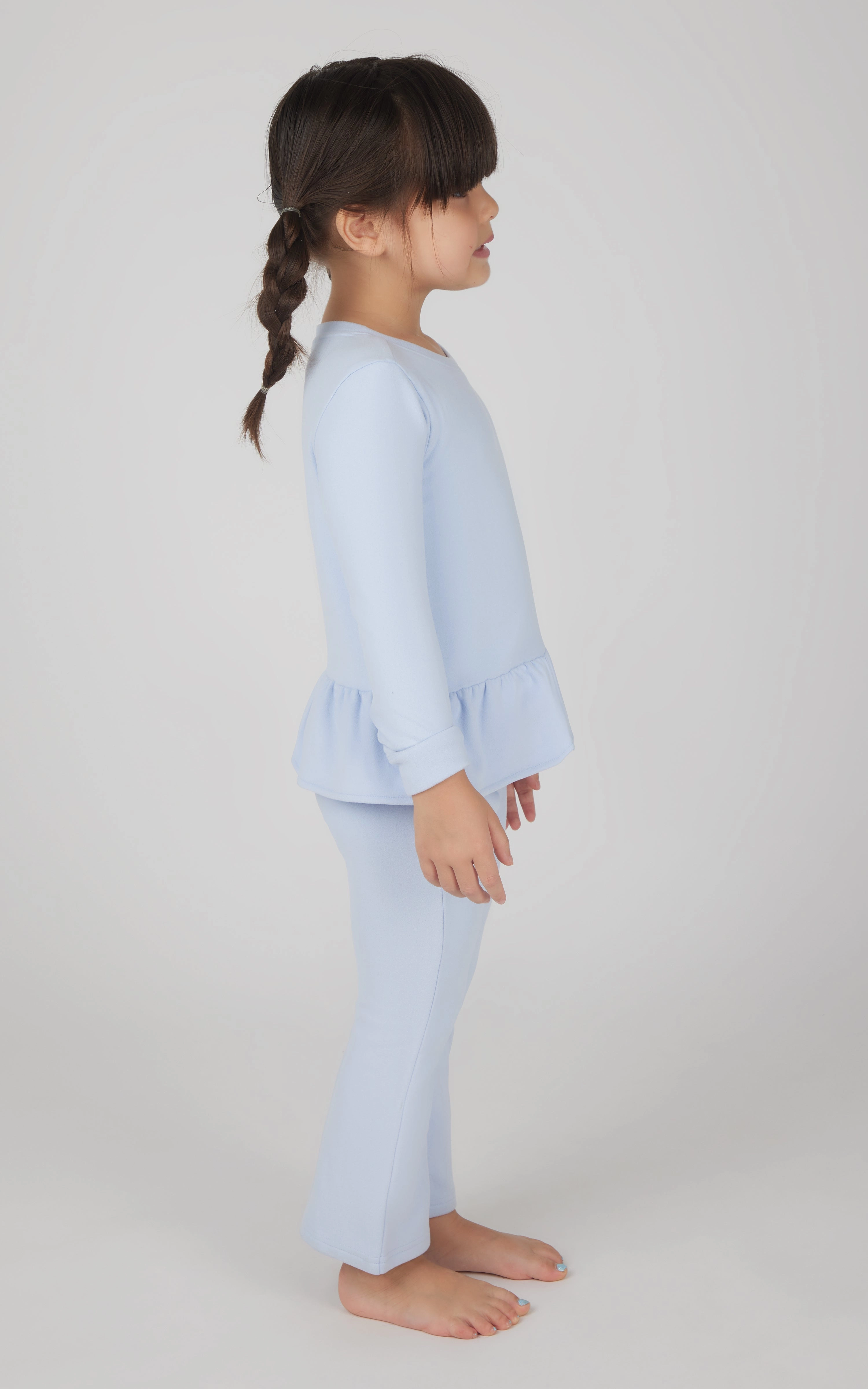 Toddler 2 PC Melange Pullover Top and Flare Leg Pant