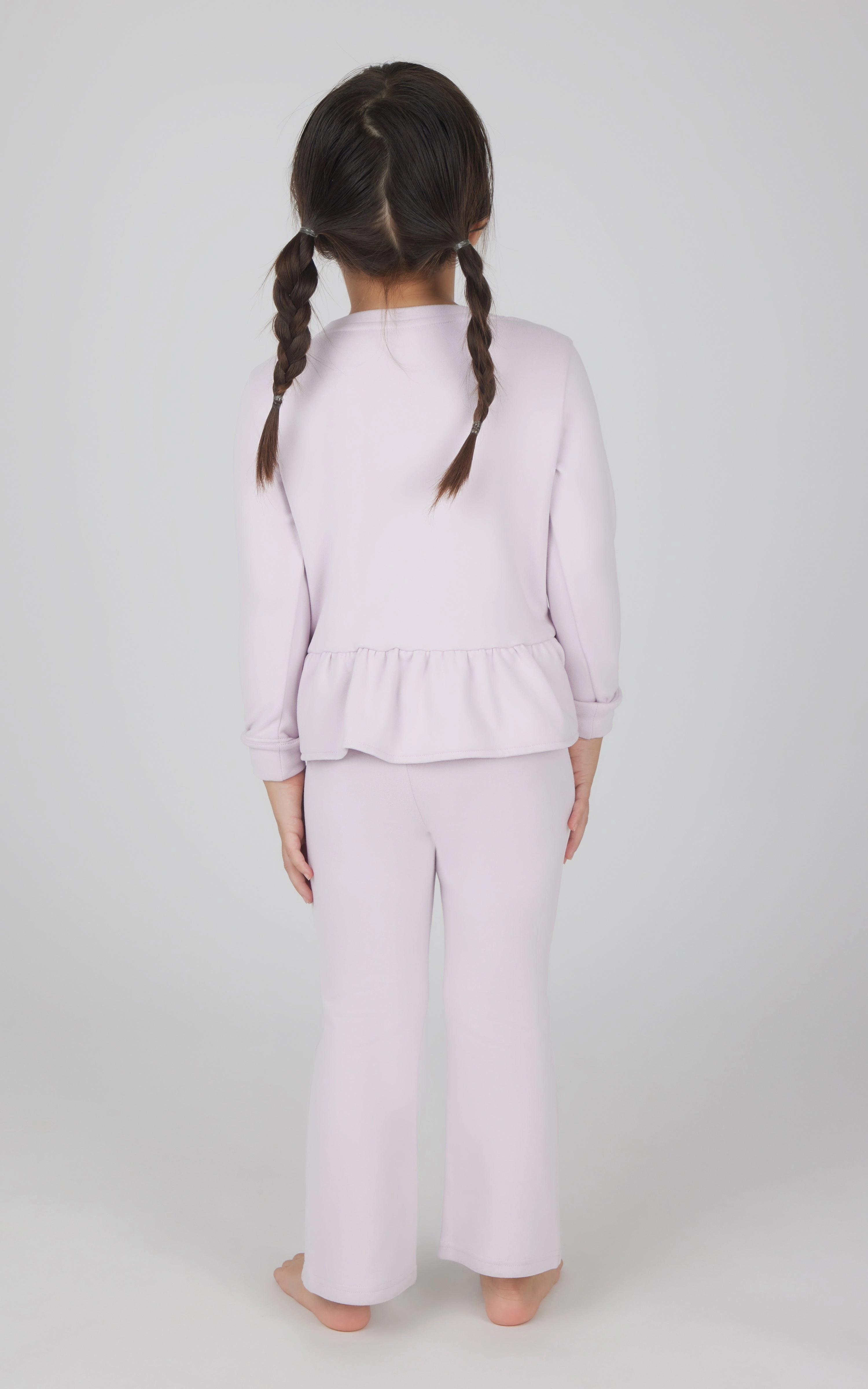 Toddler 2 PC Melange Pullover Top and Flare Leg Pant