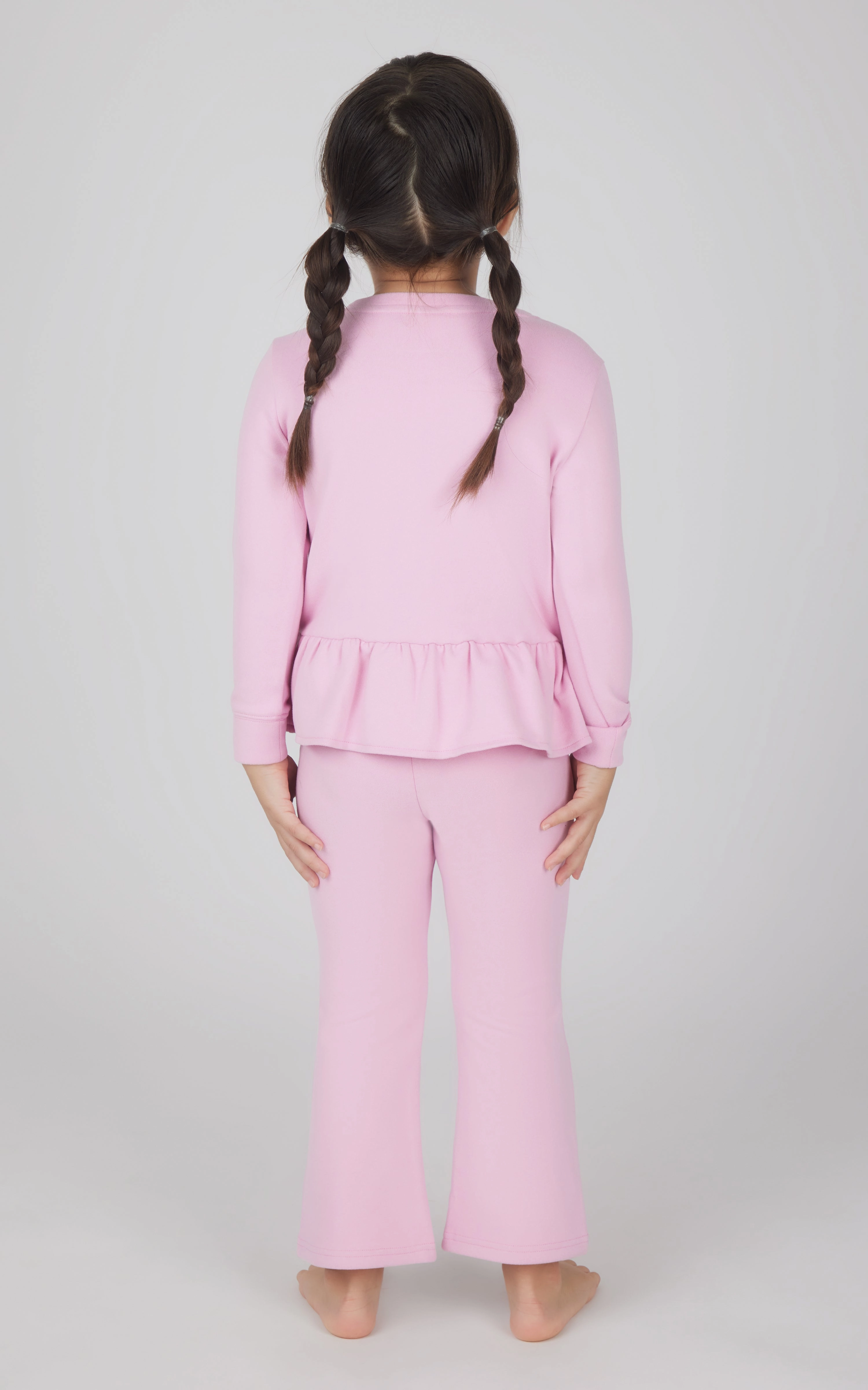 Toddler 2 PC Melange Pullover Top and Flare Leg Pant