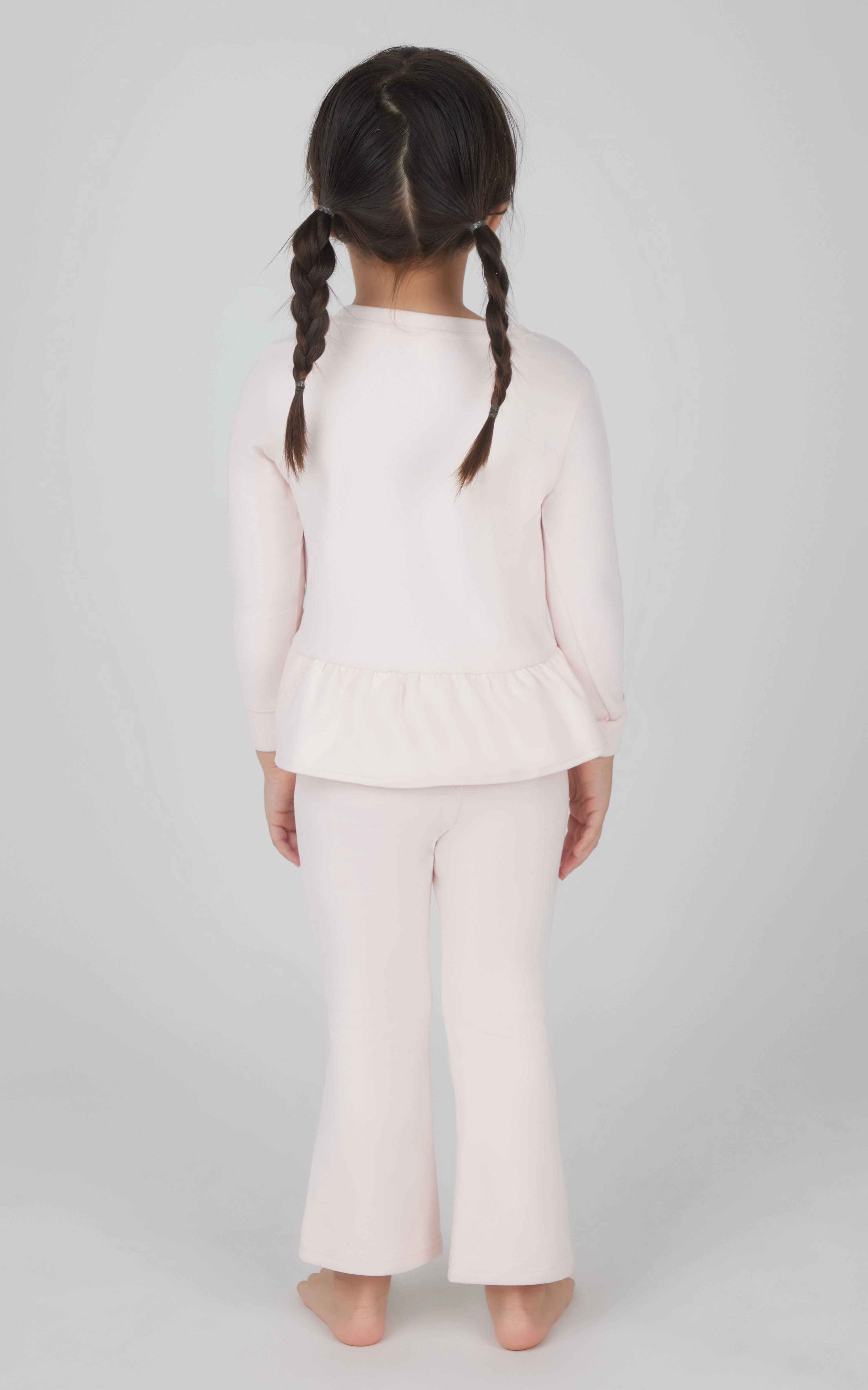 Toddler 2 PC Melange Pullover Top and Flare Leg Pant