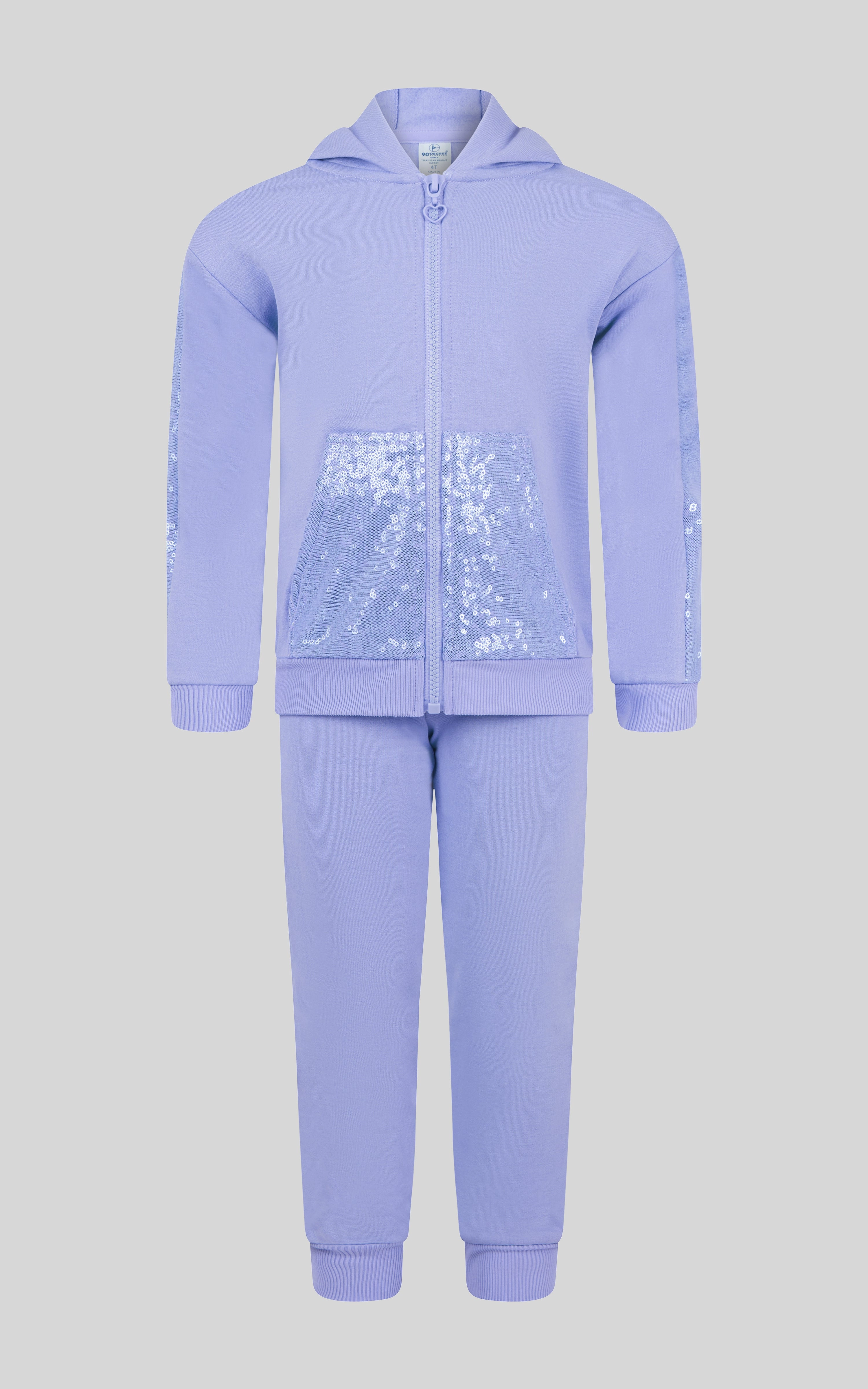 Toddler Girls 2 PC Brushed Terry Hoodie Jacket and Jogger