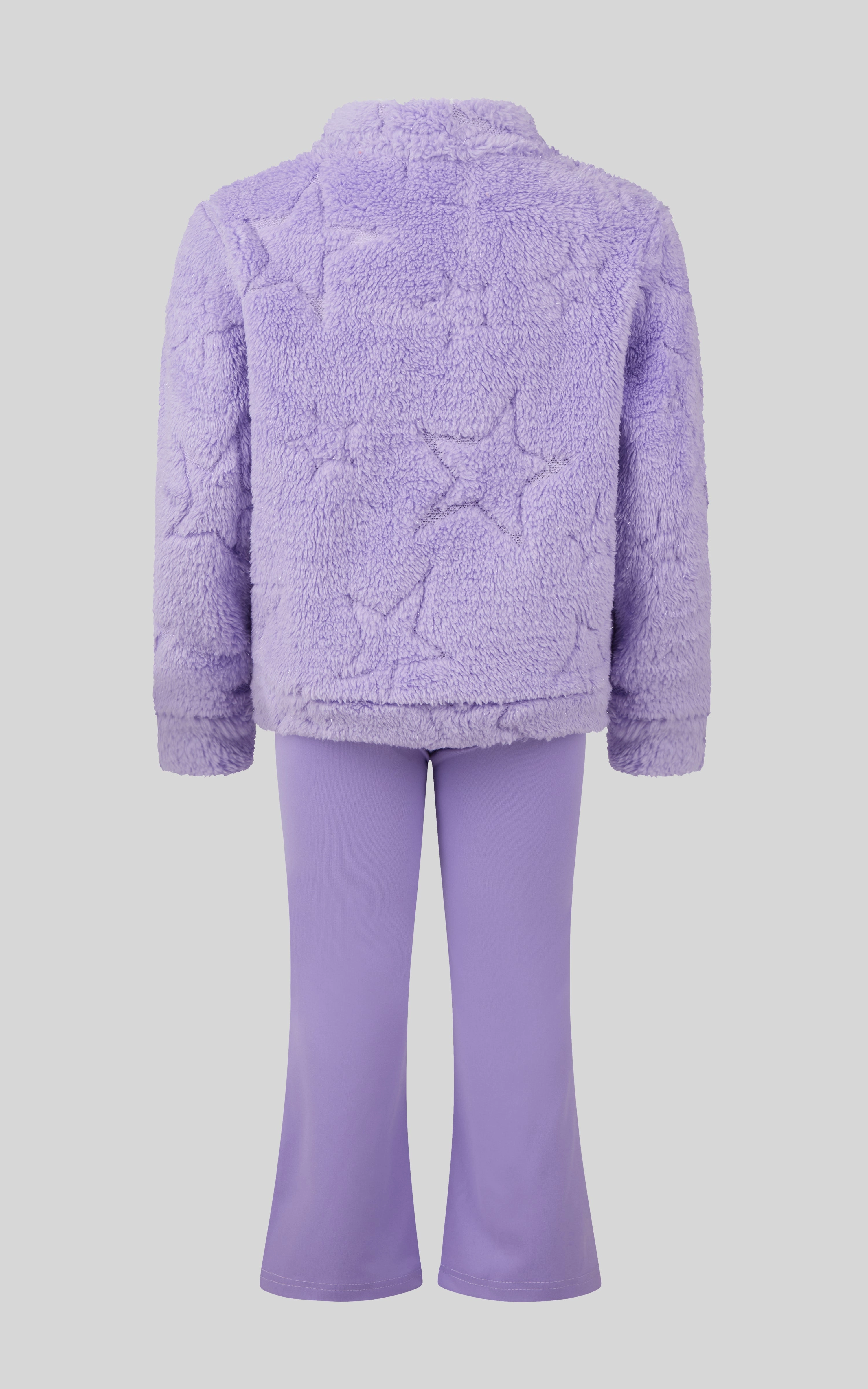 Toddler Girls 2 PC Jacquard Bomber Jacket and Flare Leg Pant