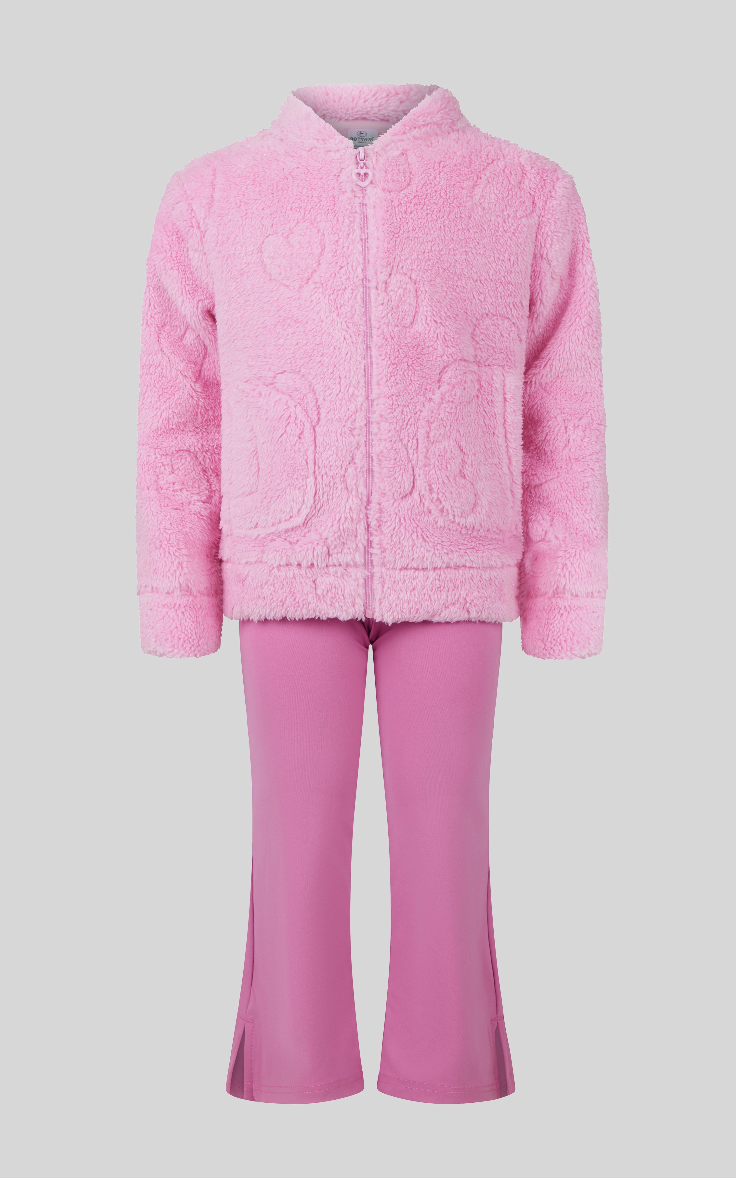 Toddler Girls 2 PC Jacquard Bomber Jacket and Flare Leg Pant