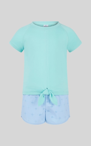 Toddler Girls 2 PC Short Sleeve Tee and Running Short