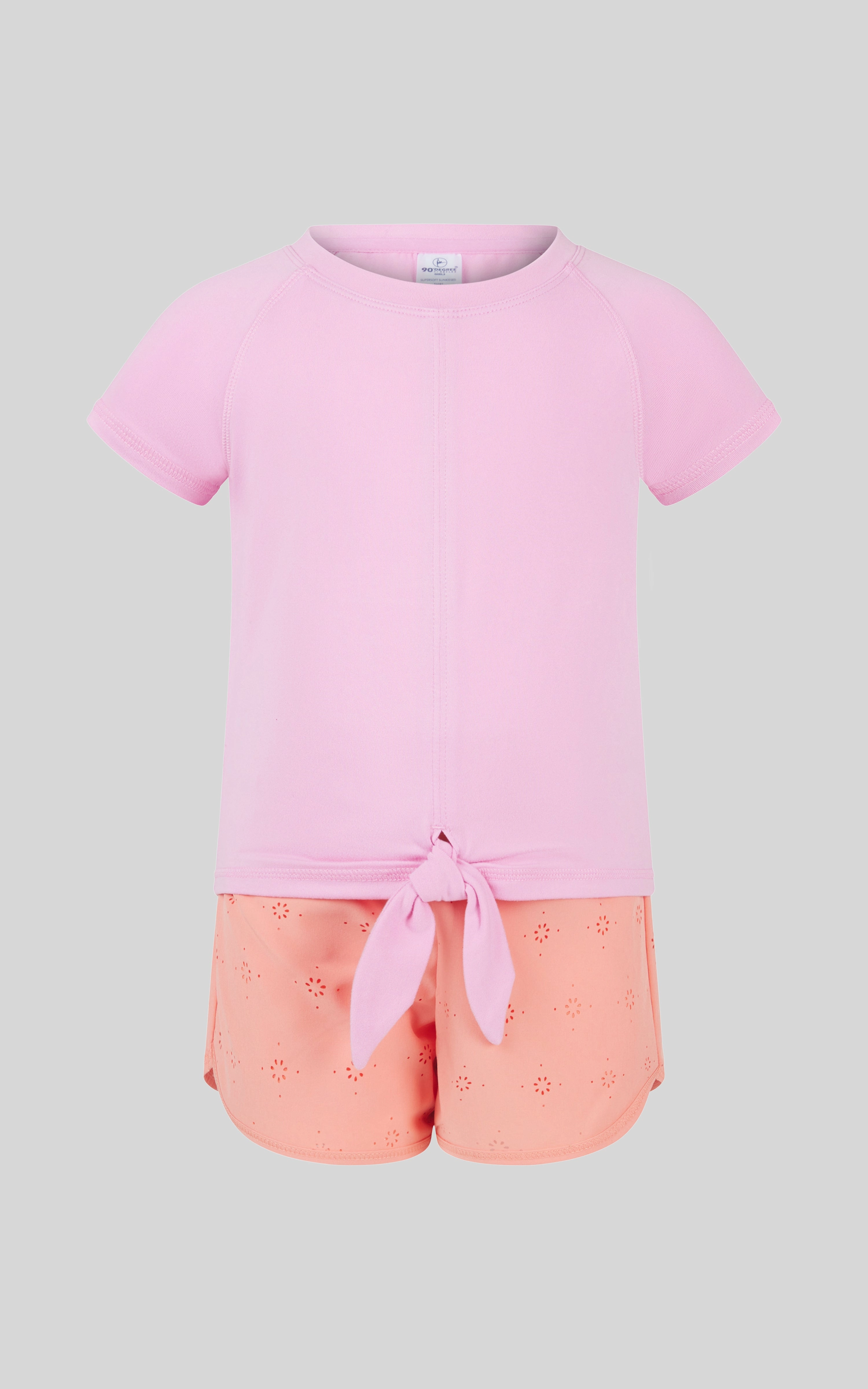 Toddler Girls 2 PC Short Sleeve Tee and Running Short