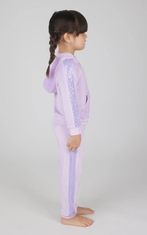 Toddler Girls 2 PC Velour Hoodie Jacket and Jogger