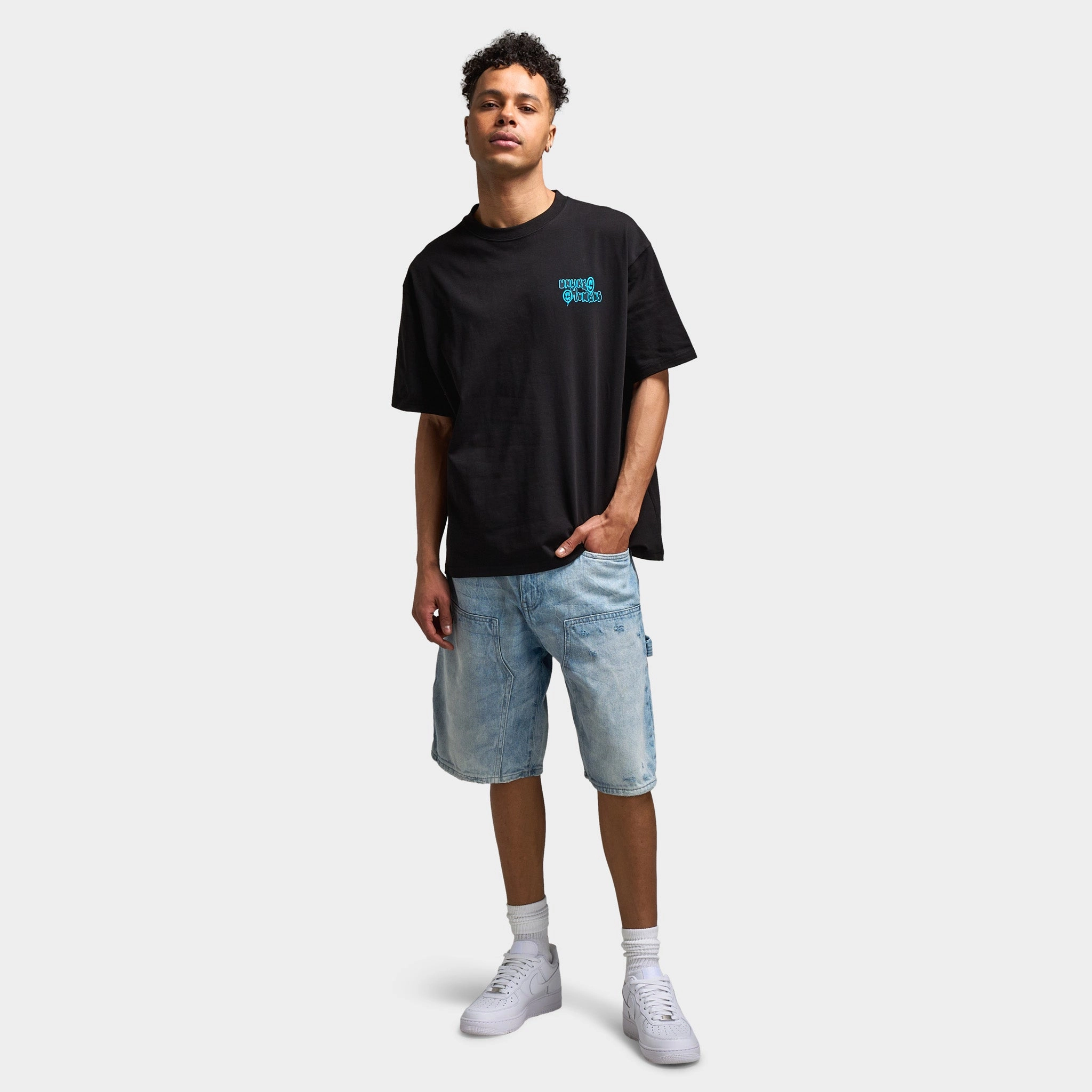 Unlike Humans Hindsight Graphic T-Shirt / Navy