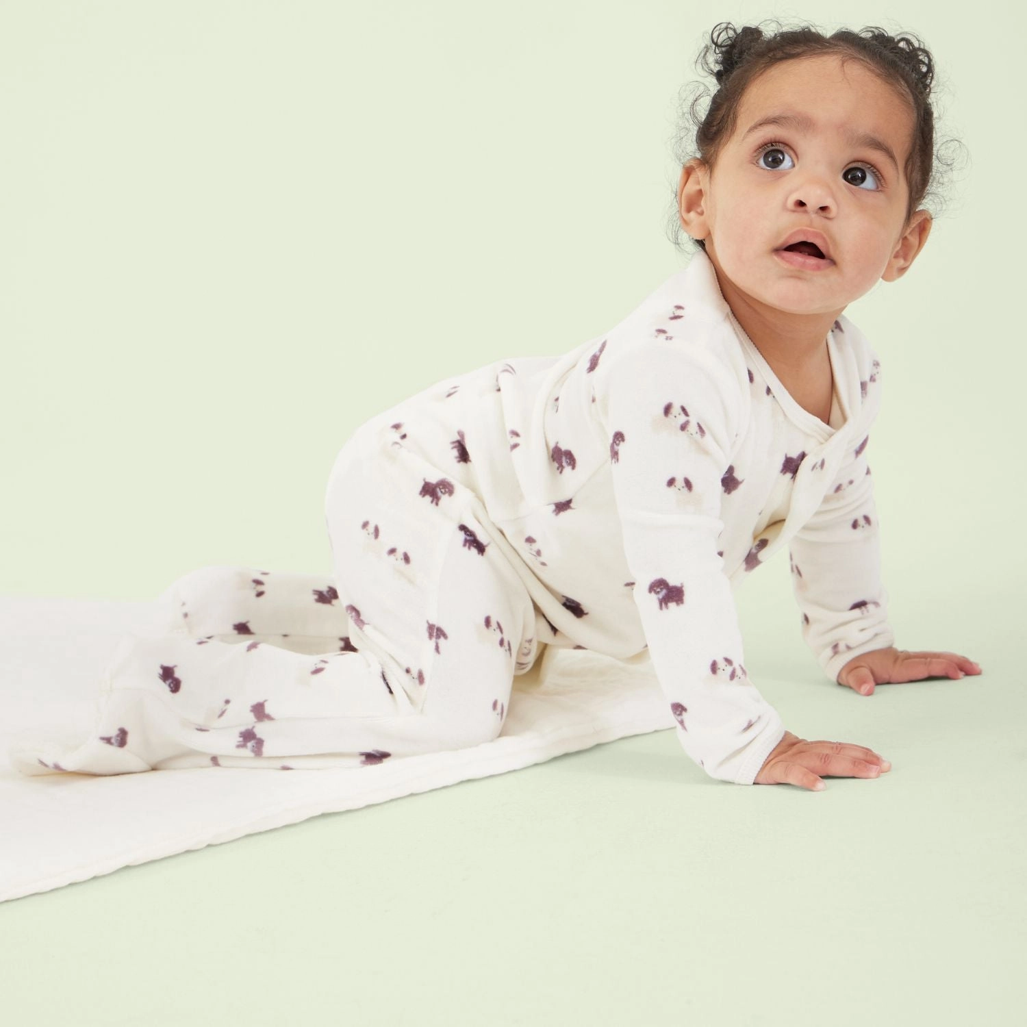 Velour Magnetic Footie - Puppy Love