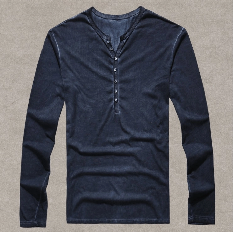 West Louis™ Designer Cotton Vintage Henry T Shirts