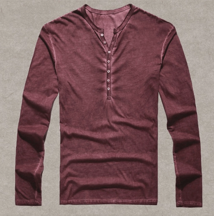 West Louis™ Designer Cotton Vintage Henry T Shirts
