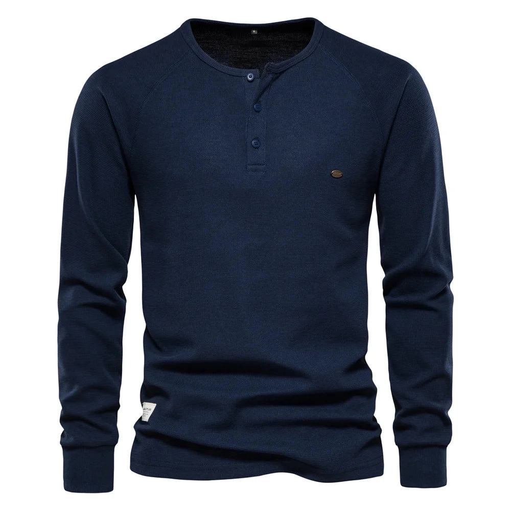 West Louis™ Men Long Sleeve Basic Breathable Pullover Shirt