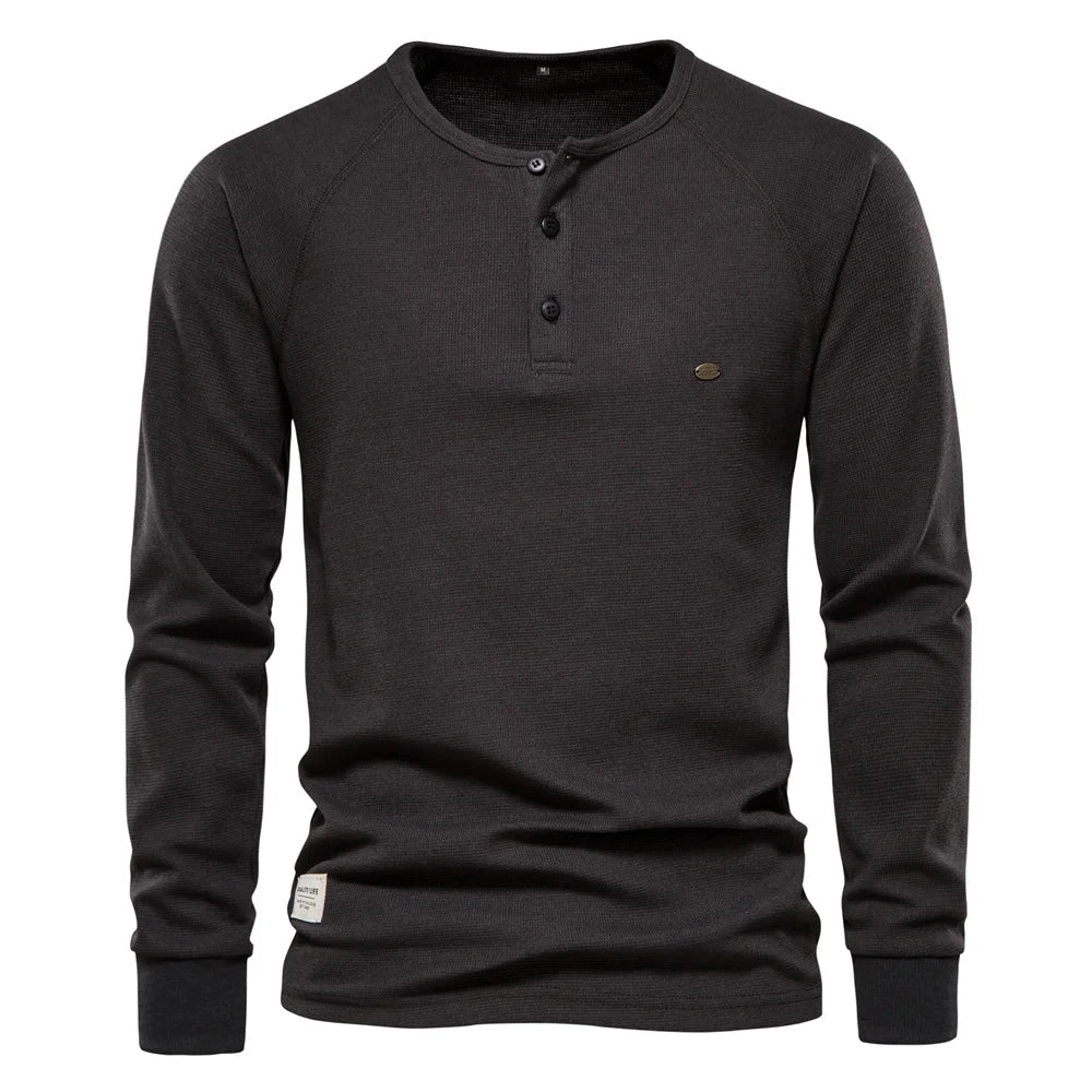 West Louis™ Men Long Sleeve Basic Breathable Pullover Shirt