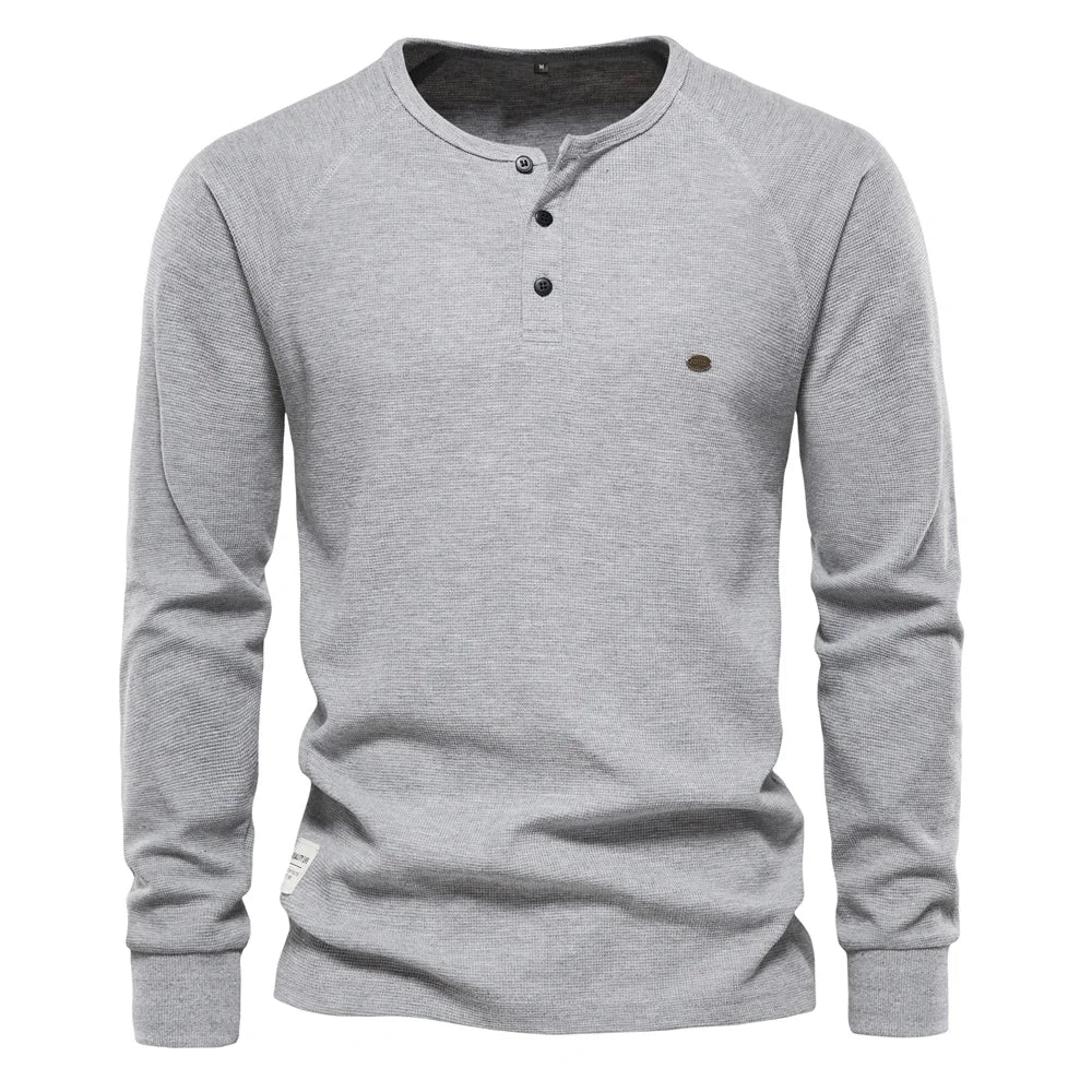 West Louis™ Men Long Sleeve Basic Breathable Pullover Shirt