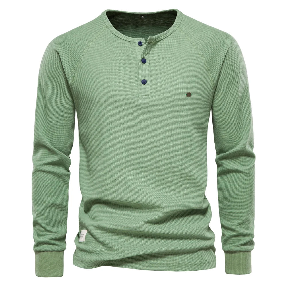 West Louis™ Men Long Sleeve Basic Breathable Pullover Shirt