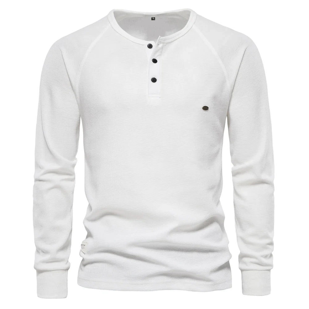 West Louis™ Men Long Sleeve Basic Breathable Pullover Shirt