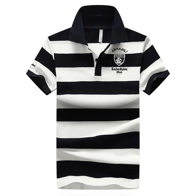 West Louis™ Summer Breathable Striped Polo