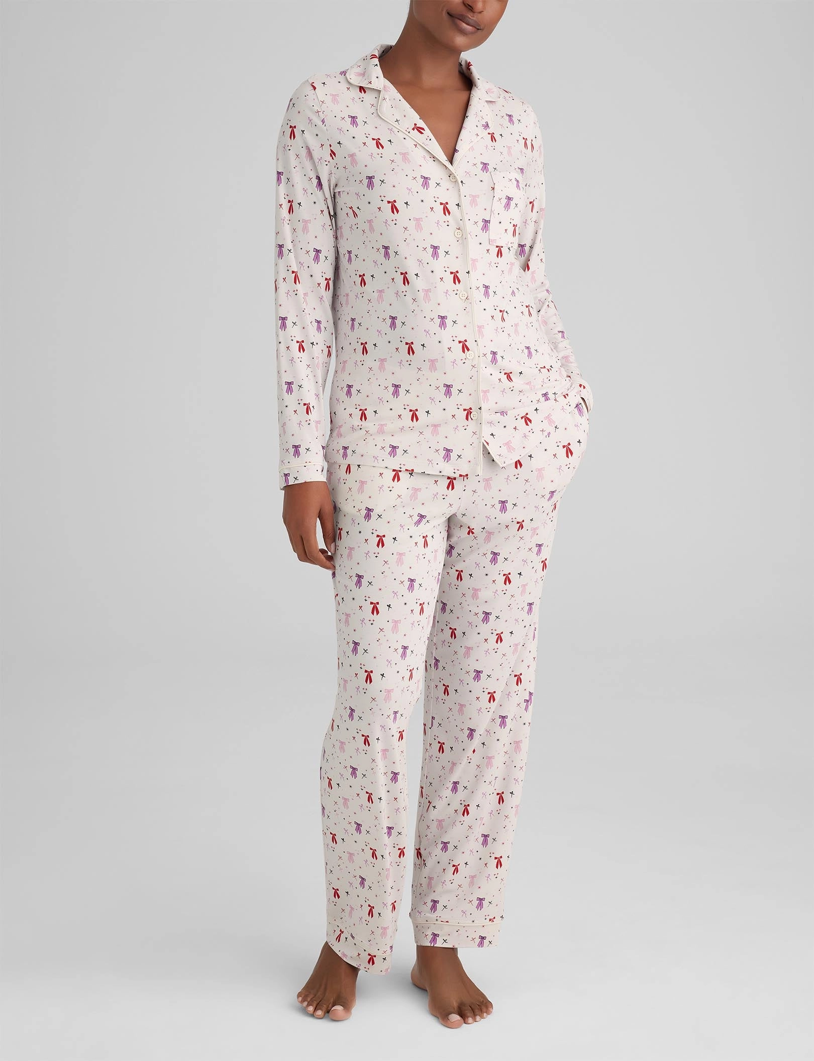 Women's Downtime Long Sleeve Pajama Top & Pant Set