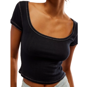 Women's End Gam Pointelle Baby Tee
