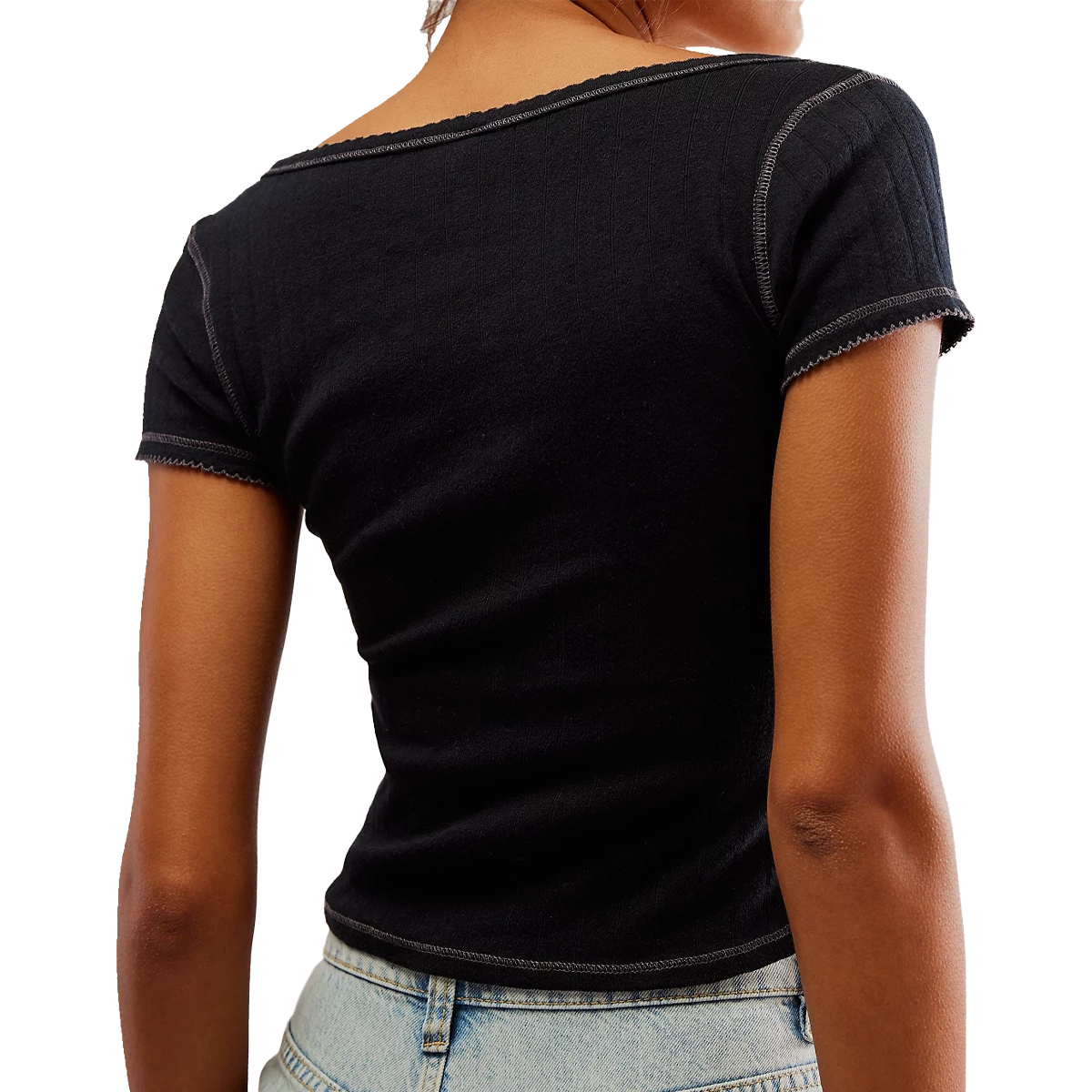 Women's End Gam Pointelle Baby Tee