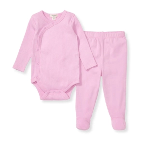 Wrap Front Bodysuit Set - Crocus