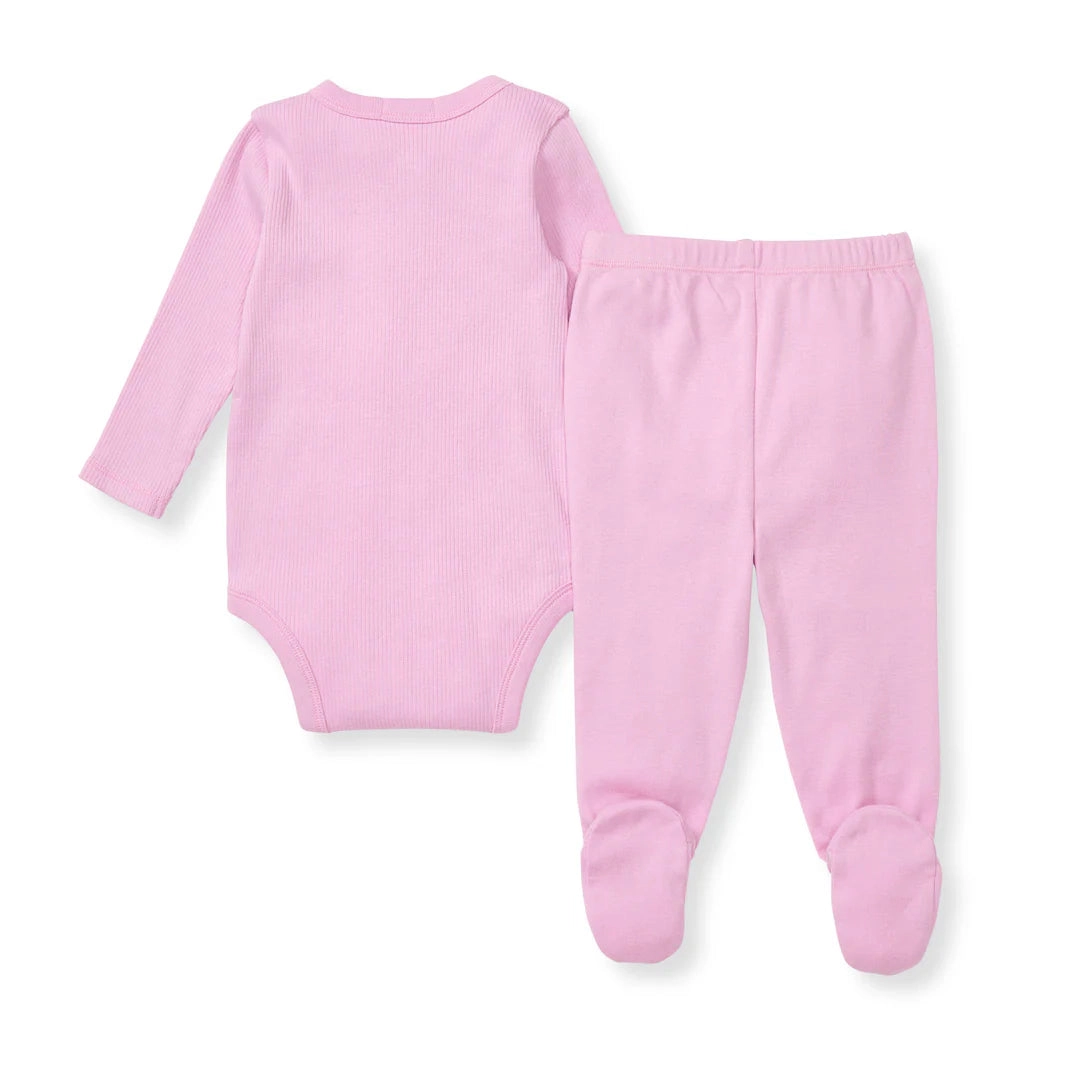Wrap Front Bodysuit Set - Crocus
