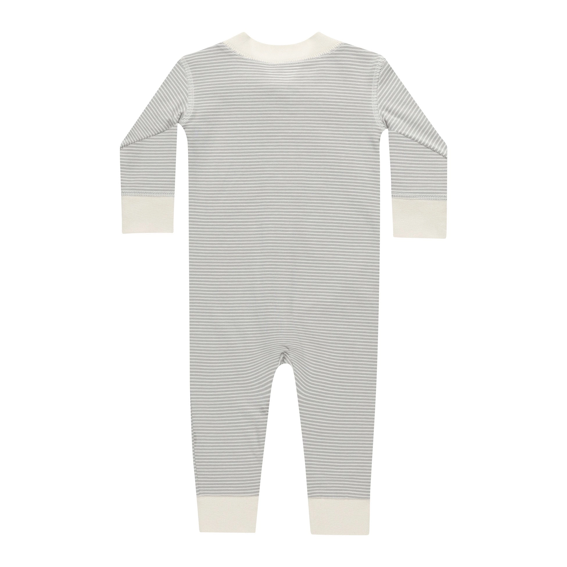 Zip Long Sleeve Sleeper - Blue Micro Stripe - FINAL SALE