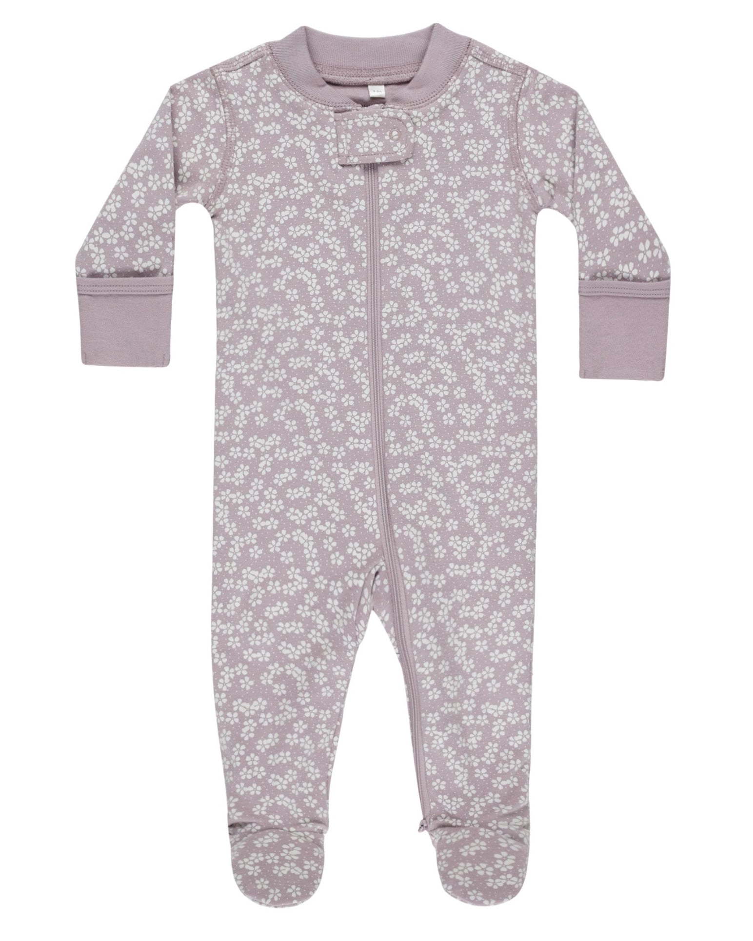 Zip Long Sleeve Sleeper Footie - Lavender Ditsy