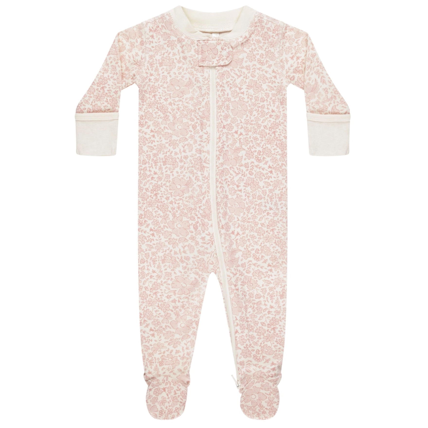 Zip Long Sleeve Sleeper Footie - Pink Blossom